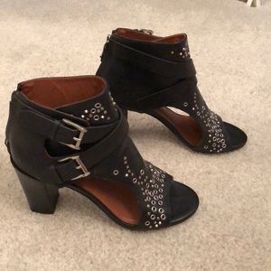 REBECCA MINKOFF leather studded booties